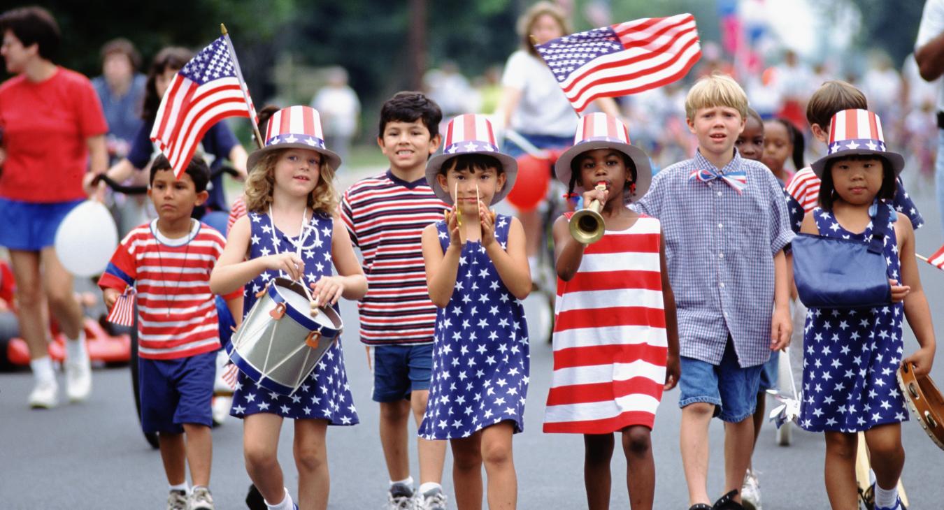 kids in parade