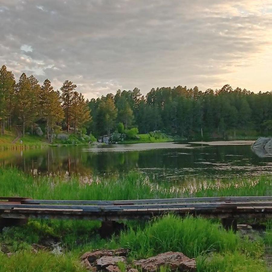 Beautiful landscape picture of Bismarck Lake in South Dakota!